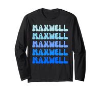 Maxwell Retro Name Stack Design Manga Larga