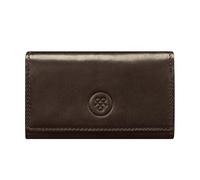 Maxwell Scott® Estuche de Llaves en Piel Italiana de Grano Completo, Café Personalizable (LAPO)