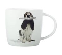 Maxwell & Williams DX1064 - Taza de café (400 ml, porcelana, diseño de perro y periódico, multicolor