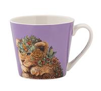 Maxwell & Williams DX1281 - Taza de café redonda con diseño de león (370 ml), diseño de animales