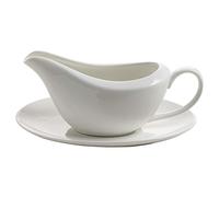Maxwell & Williams JX58260 White Basics - Salsera con Plato (260 ml, en Caja de Regalo), Color Blanco