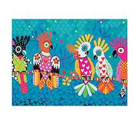 Maxwell & Williams Love Hearts Paño de Cocina con Diseño de Loros 100% Algodón, 50 x 70 cm - Turquesa