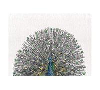 Maxwell & Williams Marini Ferlazzo Birds Paño de Cocina con Diseño de Pavo Real Australiano de 100% Algodón, 50 x 70 cm - Blanco