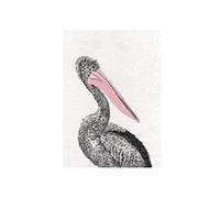 Maxwell & Williams Marini Ferlazzo Birds Paño de Cocina con Diseño de Pelícano Australiano de 100% Algodón, 50 x 70 cm - Blanco