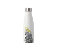 Maxwell & Williams Marini Ferlazzo Botella Térmica de Agua con Diseño de Cacatúa de Gorro Amarillo de Acero Inoxidable 18/10, 500 ml - Blanco
