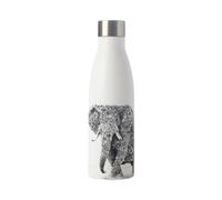 Maxwell & Williams Marini Ferlazzo Botella de agua isotérmica con diseño de elefante africano, acero inoxidable de doble pared, blanco, 5 ml