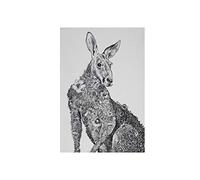 Maxwell & Williams Marini Ferlazzo Tea Towel con diseño canguro, 1% algodón indio, blanco, 5 x 7 cm