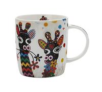 Maxwell & Williams Taza con diseño de jirafa colorida en caja de regalo, de porcelana, multicolor, 370 ml