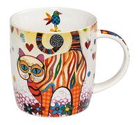 Maxwell & Williams Taza de porcelana multicolor con diseño de gato en caja de regalo, 370 ml