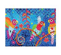 Maxwell & Williams Love Hearts Paño de Cocina con Diseño "Rainbow Girls" de Pájaros 100% Algodón, 50 x 70 cm - Turquesa