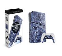 Maxx Tech Kit di piastre frontali per PS5 Slim - Blue Wave (Sony Playstation 5)