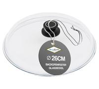 MaxxGoods Simax - Tapa de cristal de 26 cm de diámetro con botón - compatible con horno hasta 260 °C, válvula de vapor automática - para ollas y sartenes
