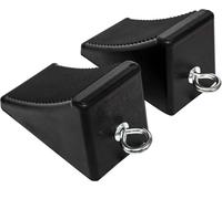 MaxxHaul 50011 Rubber Wheel Chock with Eyelet (6-1/2" x 3-3/4" x 4"), 2 Pack