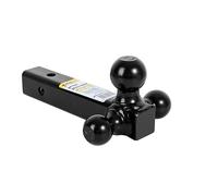 MaxxHaul 70270 - Enganche de remolque con eje hueco y triple bola, color negro