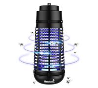 MaxxHome - Asesino de Moscas e Insectos GH6-N (17 x 34 x 17 cm) UV (1 lámpara de 8 W) atrae Insectos voladores, desempeñando un Papel excelente como Asesino de Insectos, Asesino de Mosquitos, Negro