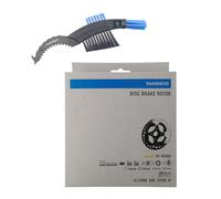 maxxi4you Shimano Deore XT RT-MT800 - Disco de freno para bicicleta (160 mm, incluye cepillo de cadena de bicicleta), color plateado y negro