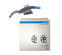 maxxi4you Shimano Deore XT SM-RT86 - Disco de freno para bicicleta (180 mm, incluye cepillo de cadena de bicicleta), color plateado y negro