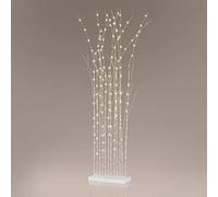 MAXXMEE Separador de Espacio LED, 12 Ramas con 18 ledes de Color Blanco cálido de 3 lúmenes Cada una para un Ambiente de luz Acogedor en Aspecto de Mimbre Natural, 150 cm de Altura, Puntas de Rama