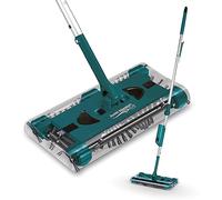 MAXXMEE Swivel Sweeper Escoba Eléctrica Inalámbrica Con Aspiradora, Batería 60 Minutos, Vaciado Fácil y Rápido, Cabezal Giratorio 360° y Junta Articulada, Sistema de 4 Cepillos, Flexibilidad Ilimitada