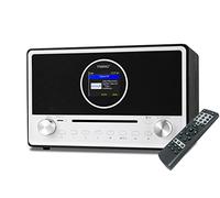 Maxxo CD03 DAB DAB+ y FM Internet Radio Reproductor de CD Radio WiFi Bluetooth USB DLNA 2,8" TFT Pantalla Color Auriculares/Salida Aux/Línea Jack de 3,5 mm, 2 x 20 W RMS Potencia