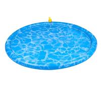 maxxpro Piscina para Perros y Alfombrilla de enfriamiento - Ø100 cm - Piscina para Perros y Alfombrilla de refrigeración para Perros - con aspersores - PVC - Azul