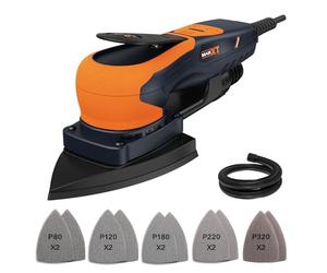 MAXXT lijadora mouse con motor sin escobillas, 350W, órbita de 3 mm, 4000-10000 RPM, área de lijado 100 * 152 * 152mm, ideal para lijar en espacios reducidos