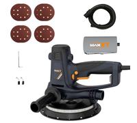 MAXXT Lijadora pared 810W, Lijadora pared y techo lijado grueso y fino, Lijadora pladur velocidad variable 1500-2800 RPM, Lijadora succión ajustable, autolimpieza polvo, con LED, Cable 4M