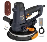 MAXXT Lijadora pared y techo, 810W, lijadora pared con velocidad variable succión ajustable, 1500-2800 RPM, lijadora pladur lijado grueso/fino con LED, cable 4M y 8 discos de lijado