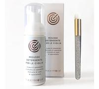 MAXYMOVA Mousse Limpiadora Desmaquillante para Pestañas y Rostro, 170 ml con Cepillo de Regalo - Espuma Suave para Extensiones de Pestañas, Elimina Maquillaje e Impurezas - Made in Italy