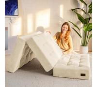 MAXYOYO Colchón Plegable de 2 Plazas, 15 cm de Grosor para Futón Convertible, Sofá Cama Portátil, Colchón para Invitados, Cama Adicional, 135x190