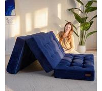 MAXYOYO Colchón Plegable de 2 Plazas, 15 cm de Grosor para Futón Convertible, Sofá Cama Portátil, Colchón para Invitados, Cama Adicional, 150x195