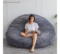 MAXYOYO Funda de Sillón-Cama en Carbón Cuadrado con Asiento de Sofá con Forro de Felpa Suavísimo y Relleno - Ideal para Adultos, Parejas e Invitados - Gran Formato 180x180 cm
