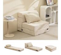MAXYOYO Sofá Cama Plegable para Adultos y Niños, Sofá Cama Portátil Convertible para Una Persona con 1 Almohada, 71 x 195 x 15 cm