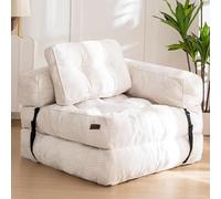 MAXYOYO Sofá Cama Plegable, sofá Convertible de Pana con cojín, 160 x 80 cm, cómodo sofá Cama, sofá de Suelo, salón para Dormitorio, Sala de Estar