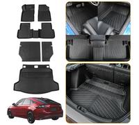 Maxzina Tapetes compatibles con Honda Civic Hatchback 2022 2023 2024, tapete de Carga TPE para cajuela, Protector de Asiento Trasero, Accesorios Civic Hatchback (Alfombrillas de Respaldo, Alfombrilla