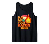 May All Your Bacon Burn Barbacoa Grunge Barbacoa Vintage Sunset Camiseta sin Mangas