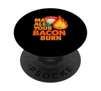 May All Your Bacon Burn Barbacoa Grunge Barbacoa Vintage Sunset PopSockets PopGrip Adhesivo