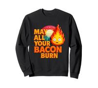 May All Your Bacon Burn Barbacoa Grunge Barbacoa Vintage Sunset Sudadera