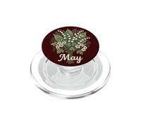 May Birth Flower Lily of The Valley & Hawthorn Birthday PopSockets PopGrip para MagSafe