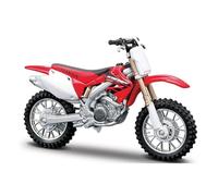 May Cheong Bburago CRF450 - Moto Honda, réplica increíblemente Detallada, Modelo Coleccionable a Escala 1:18, Color Rojo