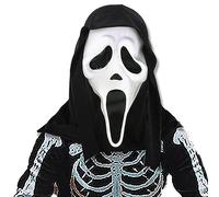 May Huang Máscara de Grito de Halloween,Máscara Ghostface,Máscara Fantasma Espeluznantes,Máscara de Látex de Película de Terror,Máscara de Fiesta para Accesorios de Cosplay,Carnaval,Halloween (A)