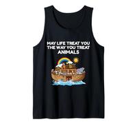 May Life Treat You The Way You Treat Animals Vegan Life Camiseta sin Mangas