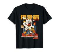 May Luck Be With You - Ataque de gato monstruo Maneki-Neko Camiseta