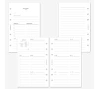 MAY PAPER CO. Franklin Covey - Recambio de planificador semanal compacto 2026, agenda semanal en dos páginas para FC Compact, personal Filofax y LV MM agenda de 6 anillos (horizontal con tareas de