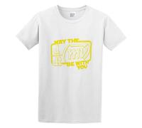 May The (F=M*Dv/DT) Be with You Funny Physics Science Geek Print Unisex T-Shirts Men tee Cotton Tops White Shirt S