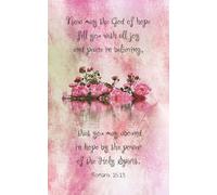 "May the God of hope fill you"... Christian Notebook/Writing Journal with scripture for Women & Girls 5x8, 200 Narrow Ruled pages:: Aesthetic & Cute ... page for positive & encouraging everyday use.