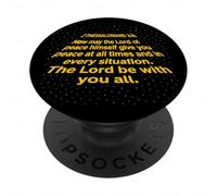May The Lord Be with You Versículo bíblico Jesús Lover PopSockets PopGrip Adhesivo