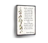 May The Sun Bring You New Energy Canvas Print Apache Blessing Rustic Wall Art For Home Office(Unframed,12x18inch(30x45cm))