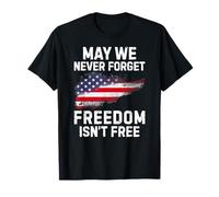 May We Never Forget Freedom Isn'T Free Veteran's Day Camiseta