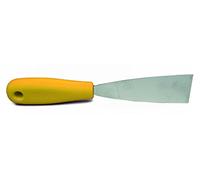 Maya 88042 - Espátula Acero Inoxidable, Rígida, Mango Plástico, 40 mm, Amarillo